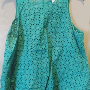 Green loft tank blouse